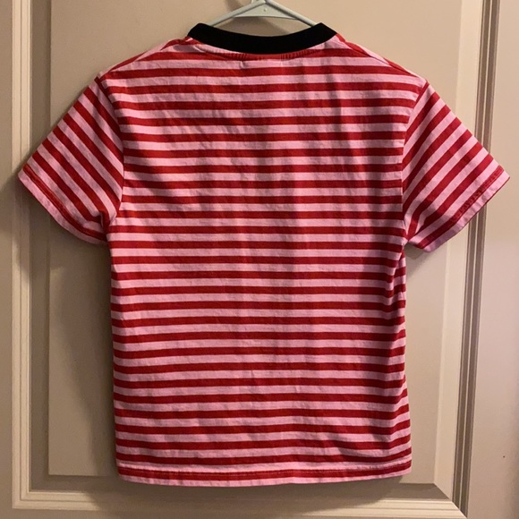 Ragged Jeans red and pink striped t-shirt size xs - Picture 2 of 4